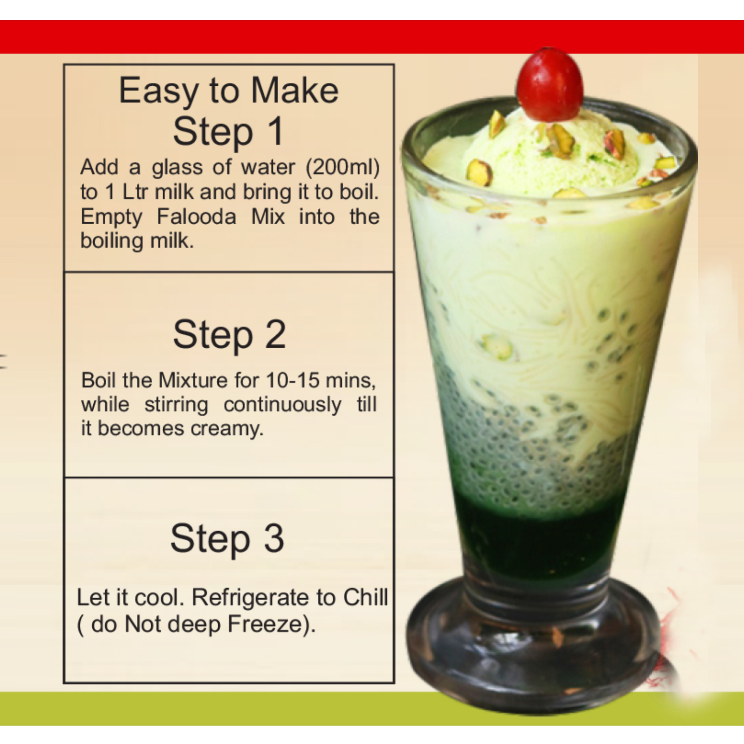 Brew Lab Kesar Pista Flavored Falooda | Instant Falooda Mix | Easy to Prepare | Ready to Eat 100 g