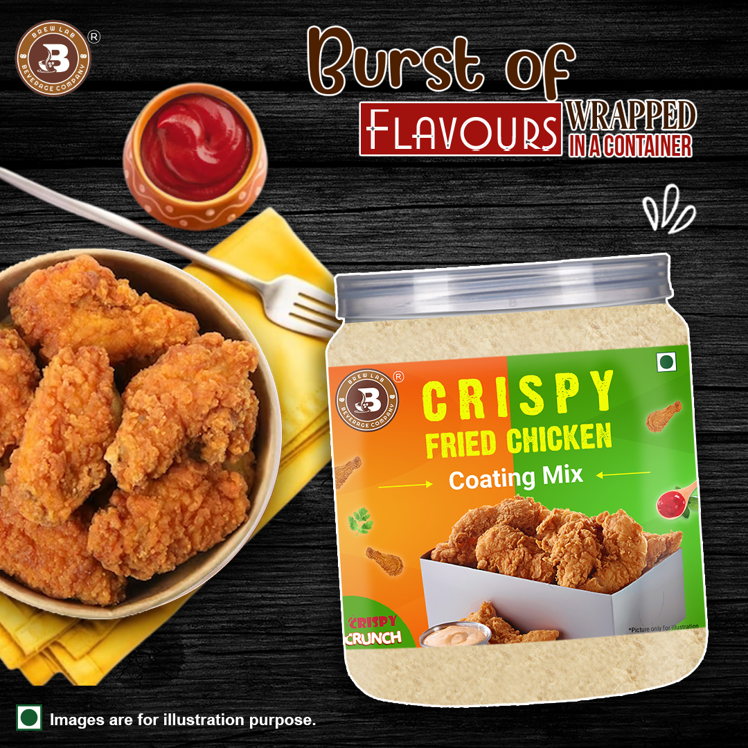 Brew Lab Crispy Fried Chicken Coating Mix | Perfect For Fried Prawns, Fish Fingers & More | (100 g)