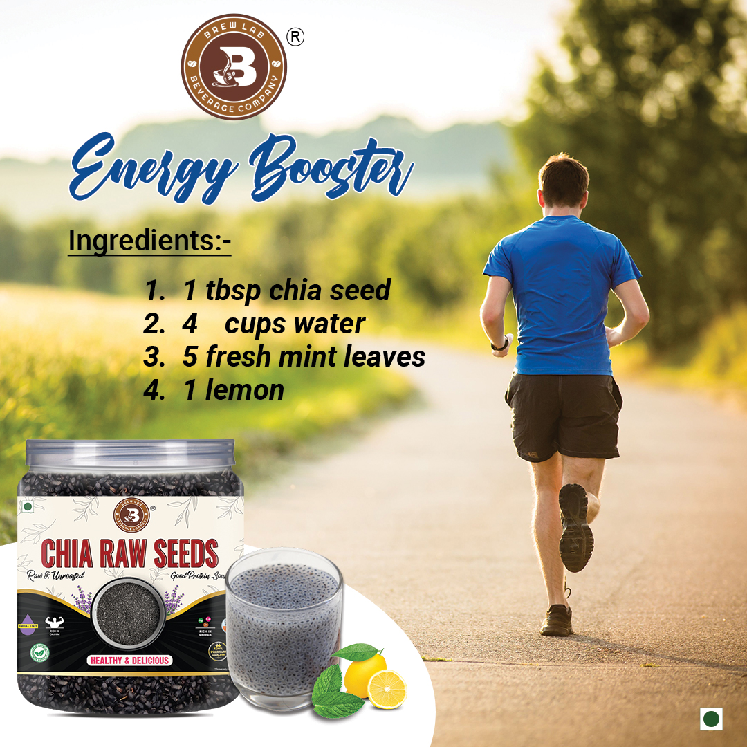 Brew Lab Chia Raw Seeds | Unroasted & Raw Good Source Of Protein | Enhance Skin Health | Chia Seeds  (100 g)