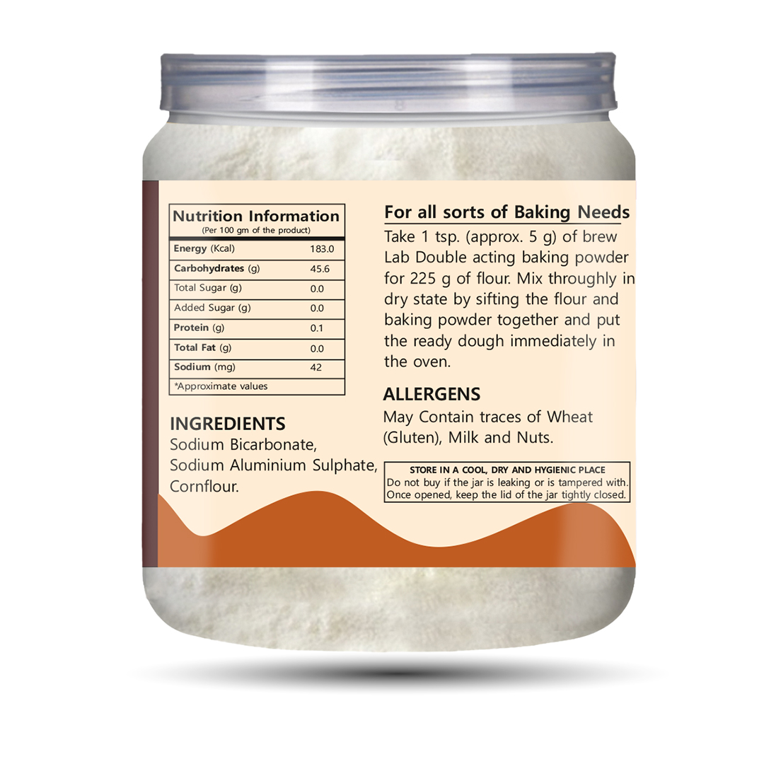 Brew Lab Double Acting Baking Powder For Baking Cake, Muffins, Bakery Product & More-100g Baking Powder