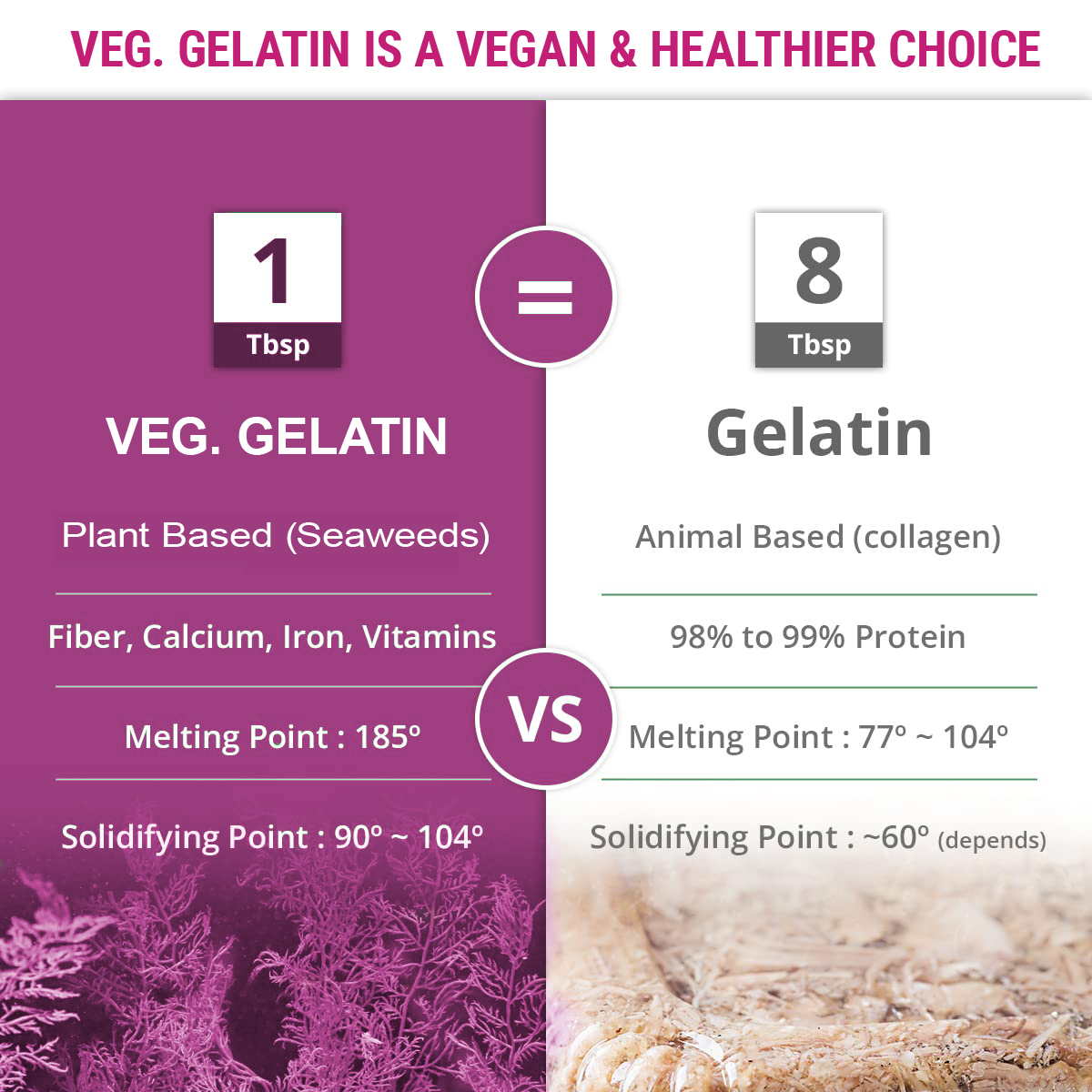 Brew Lab Veg Gelatin Powder | A Vegan Product | Perfect for Making Jelly Gelatin Powder(100GM)