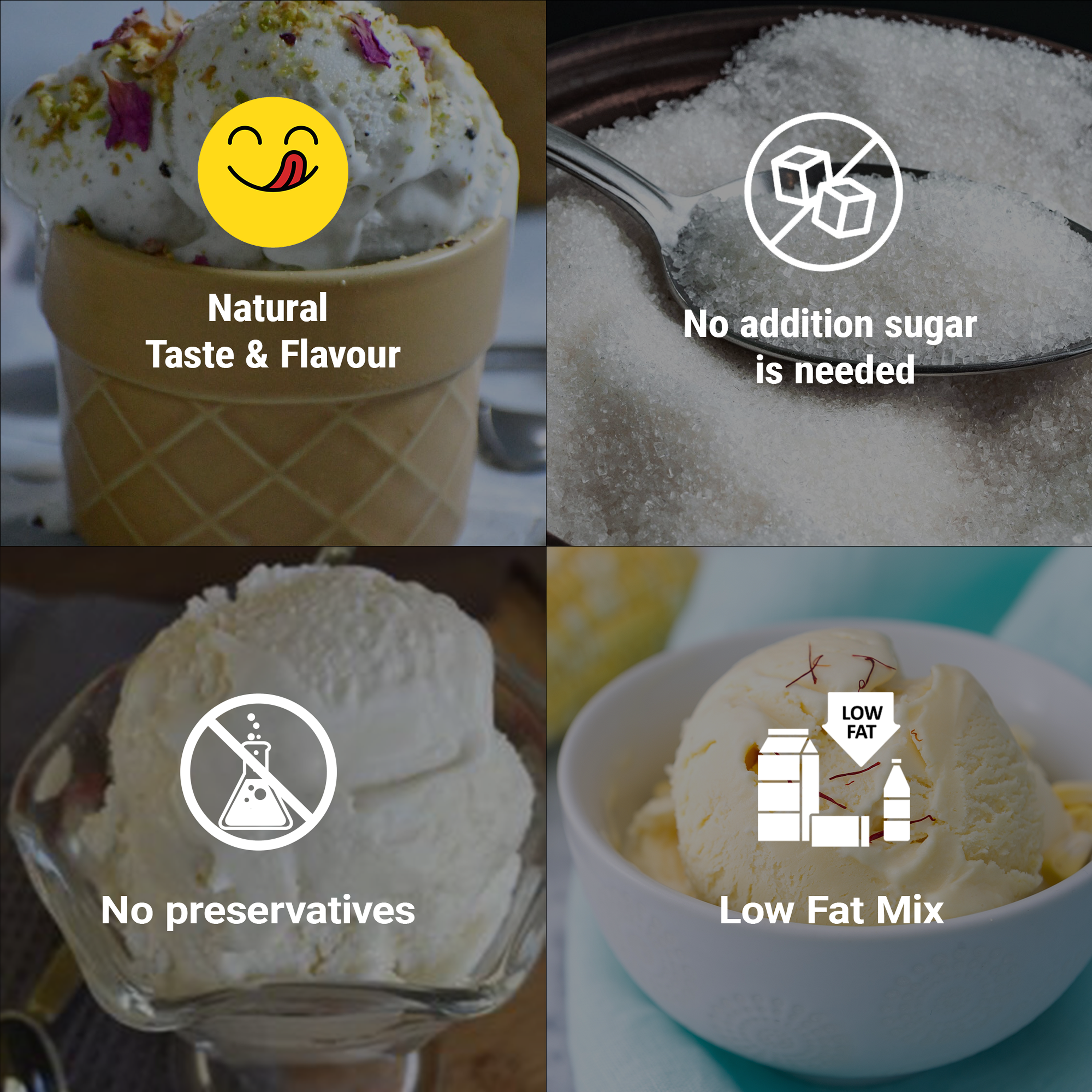 Brew Lab Instant Mawa Malai Freeze Ice cream Mix Powder | For Tasty & Delicious Ice Cream 100 g