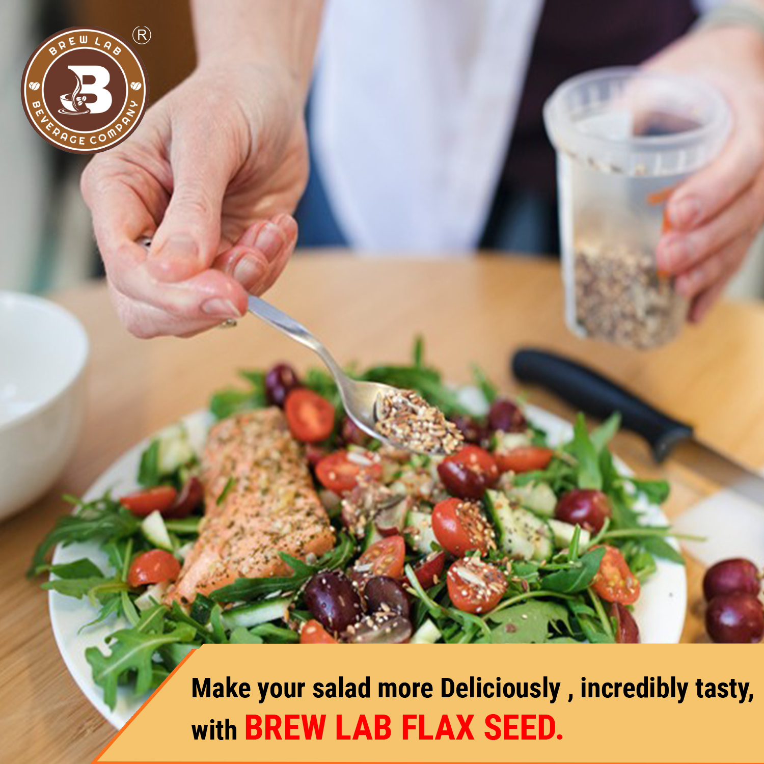 Brew Lab Unpolished Flax Seed | Alsi Seed Rich Source Of Fibre | Good For Heart | Brown Flax Seeds (100 g)