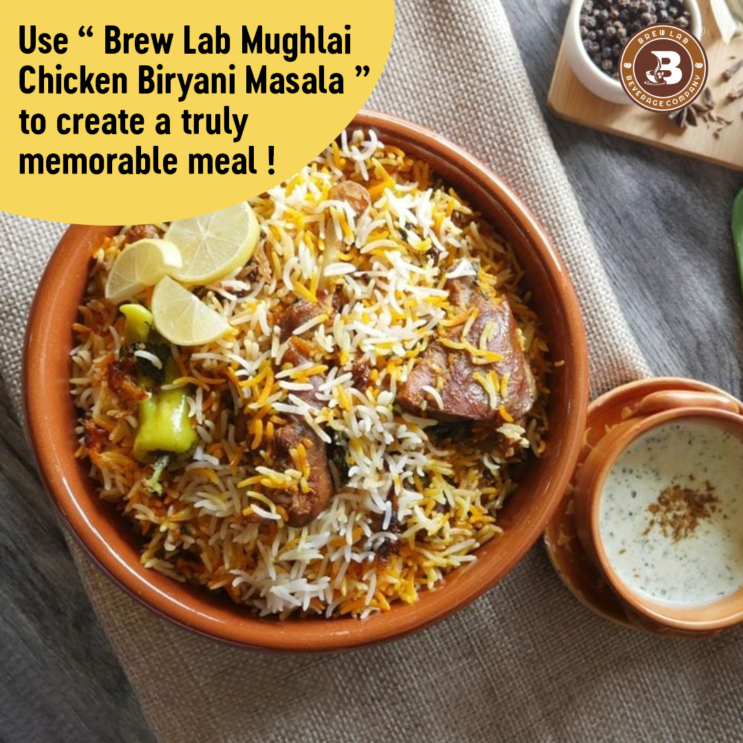 Brew Lab Mughlai Chicken Biryani Masala| Spice Mix | For Delicious & Flavorful Biryani (250GM)