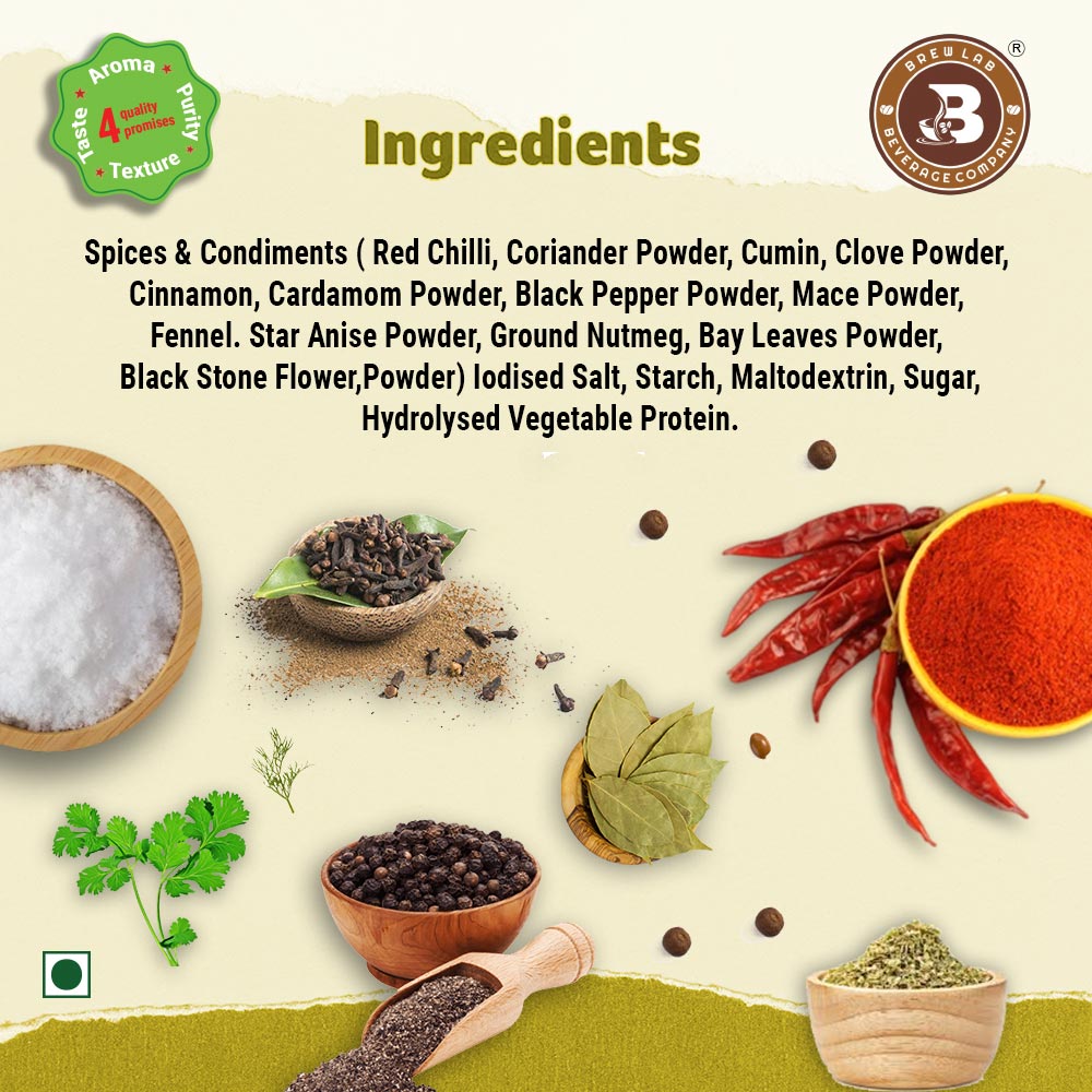 Brew Lab Mughlai Chicken Biryani Masala| Spice Mix | For Delicious & Flavorful Biryani (250GM)