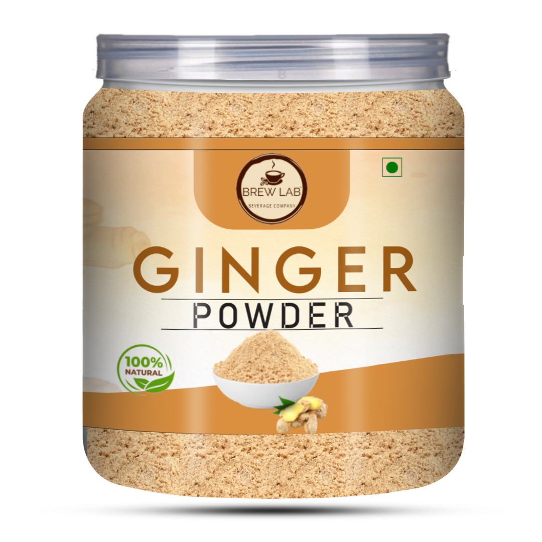 Brew Lab 100% Natural Dry Ginger Powder | Adrak Masala | Sunth Powder | No Preservatives Added | For Cooking, Baking, Tea & Marinades-50 gm