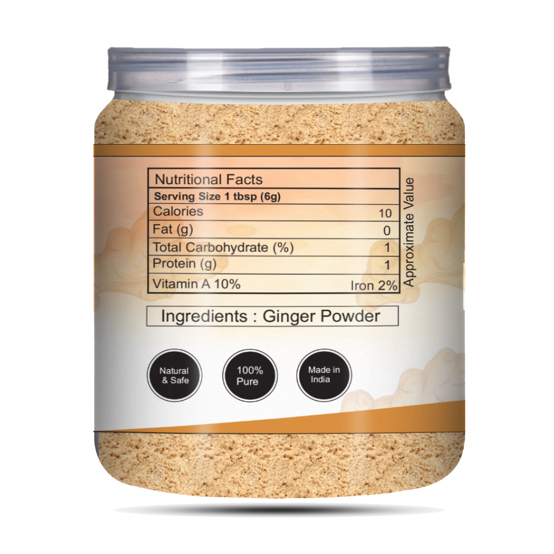 Brew Lab 100% Natural Dry Ginger Powder | Adrak Masala | Sunth Powder | No Preservatives Added | For Cooking, Baking, Tea & Marinades-50 gm