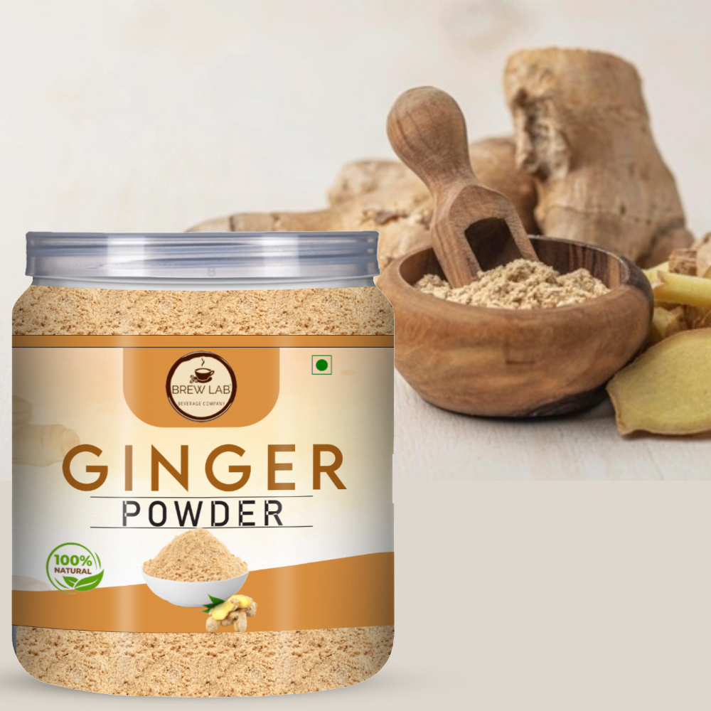 Brew Lab 100% Natural Dry Ginger Powder | Adrak Masala | Sunth Powder | No Preservatives Added | For Cooking, Baking, Tea & Marinades-50 gm