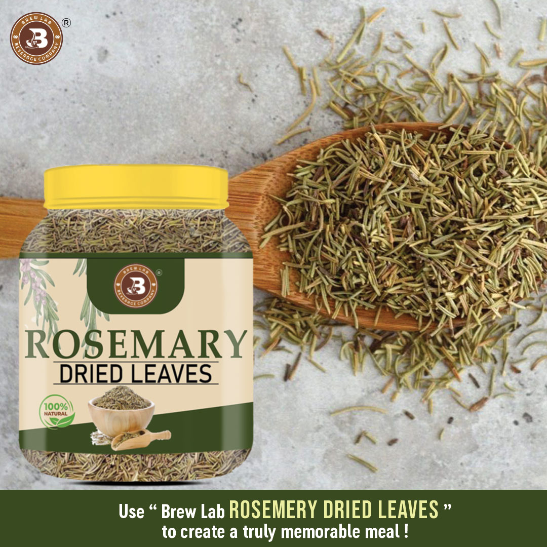 Brew Lab Dried Rosemary (Rujamari) Leaf 100 g | Rich In Antioxidants' & Anti-Inflammatory | Boost Immune & Improves Blood Circulation | For Food,Skin Glow,Hair | 100% Natural & Organically Grown-100 gm