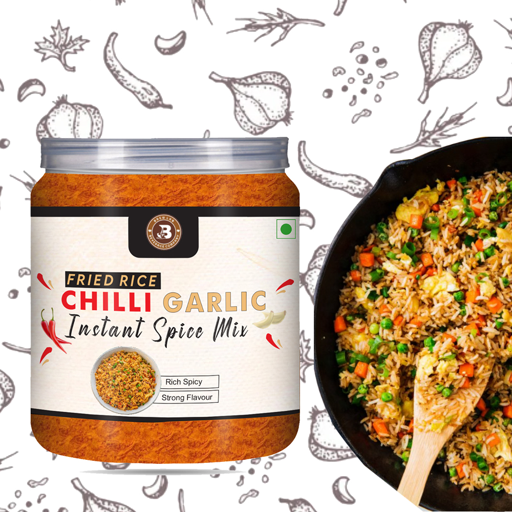 Brew Lab Chilli Garlic Fried Rice Easy to Cook Masala | Secret Recipe to Chinese food-250 gm