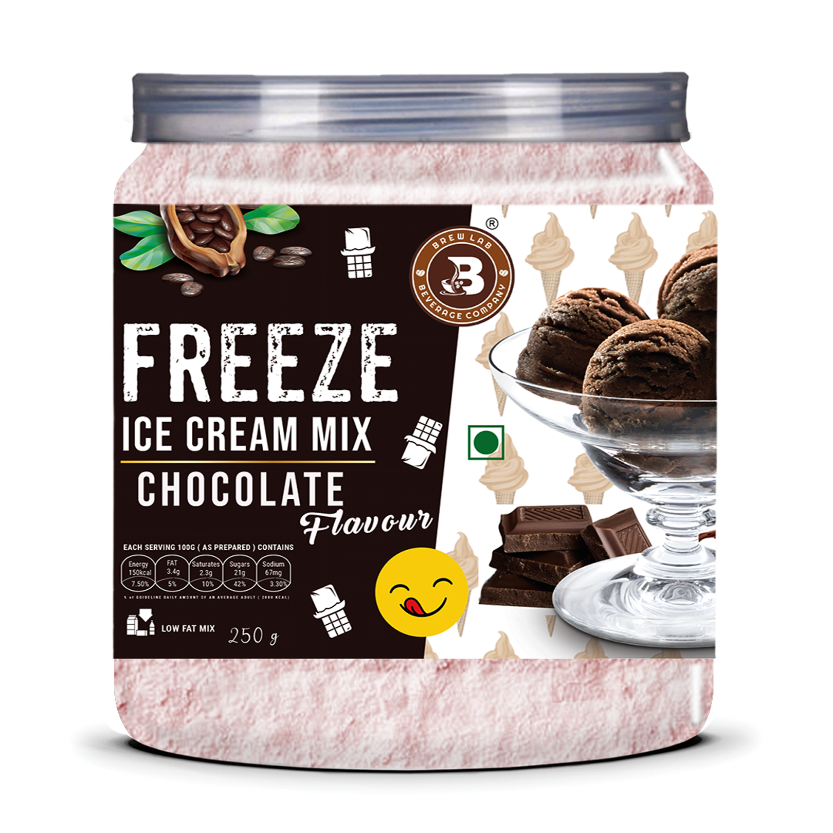 Brew Lab Instant Chocolate Freeze Ice cream Mix Powder | For Tasty & Delicious Ice Cream 100 g