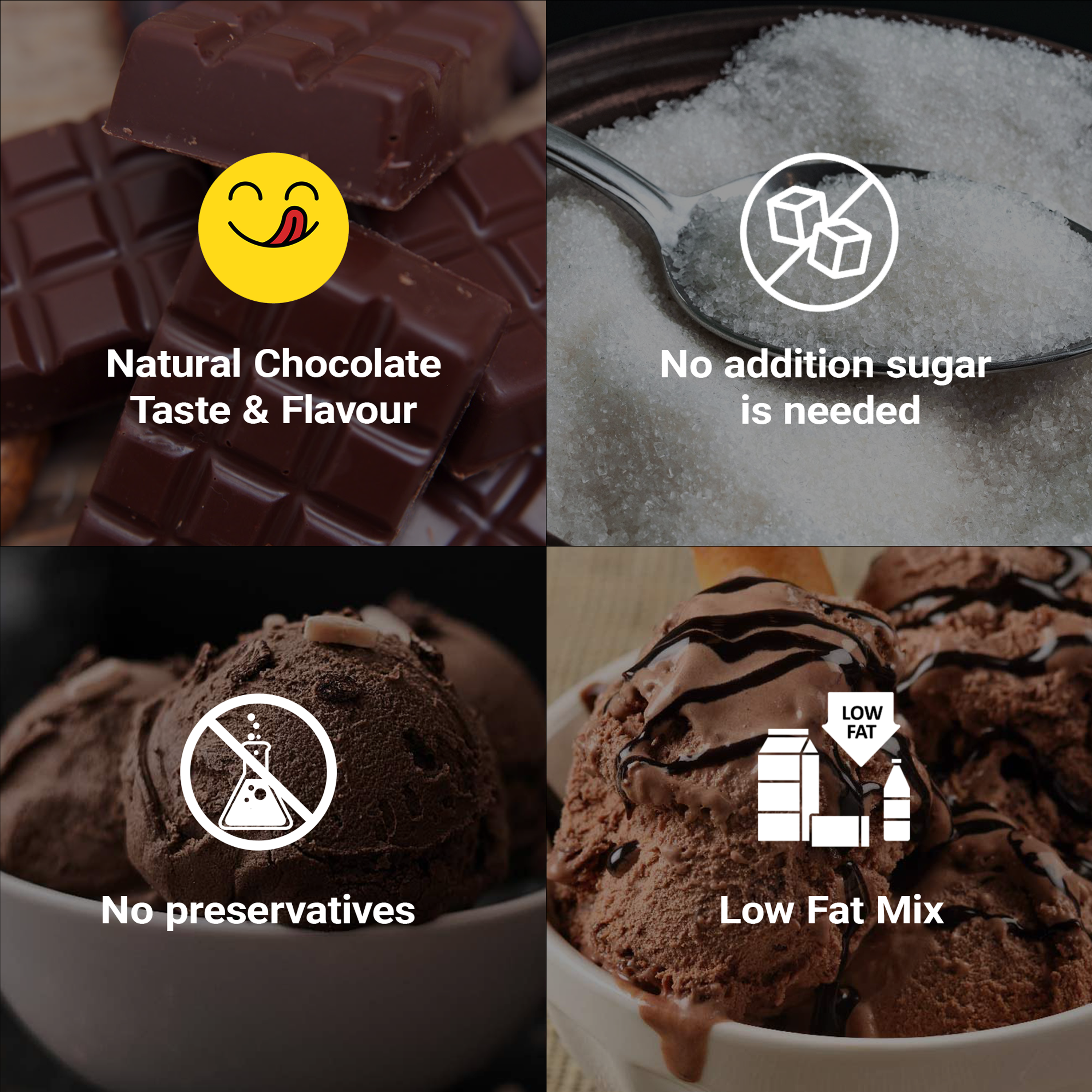 Brew Lab Instant Chocolate Freeze Ice cream Mix Powder | For Tasty & Delicious Ice Cream 100 g
