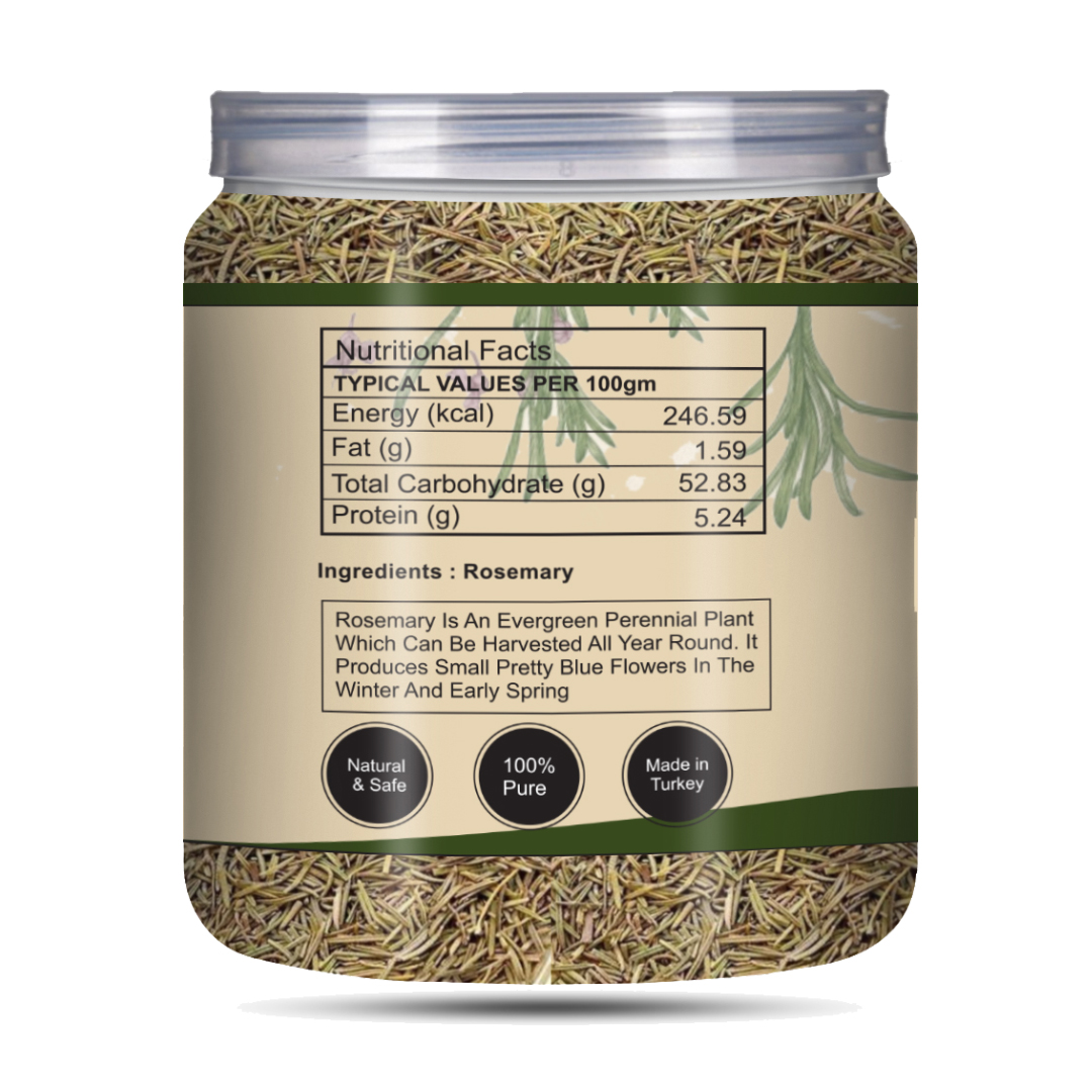Brew Lab Dried Rosemary (Rujamari) Leaf 100 g | Rich In Antioxidants' & Anti-Inflammatory | Boost Immune & Improves Blood Circulation | For Food,Skin Glow,Hair | 100% Natural & Organically Grown-100 gm