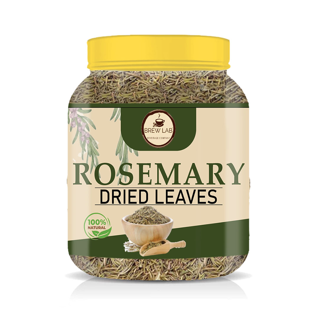 Brew Lab Dried Rosemary (Rujamari) Leaf 100 g | Rich In Antioxidants' & Anti-Inflammatory | Boost Immune & Improves Blood Circulation | For Food,Skin Glow,Hair | 100% Natural & Organically Grown-100 gm