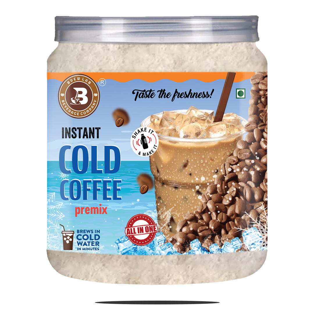 Brew Lab Instant Cold Coffee Premix | Natural Instant Cold Coffee Premix Instant Coffee (100 g, Pure Flavoured)