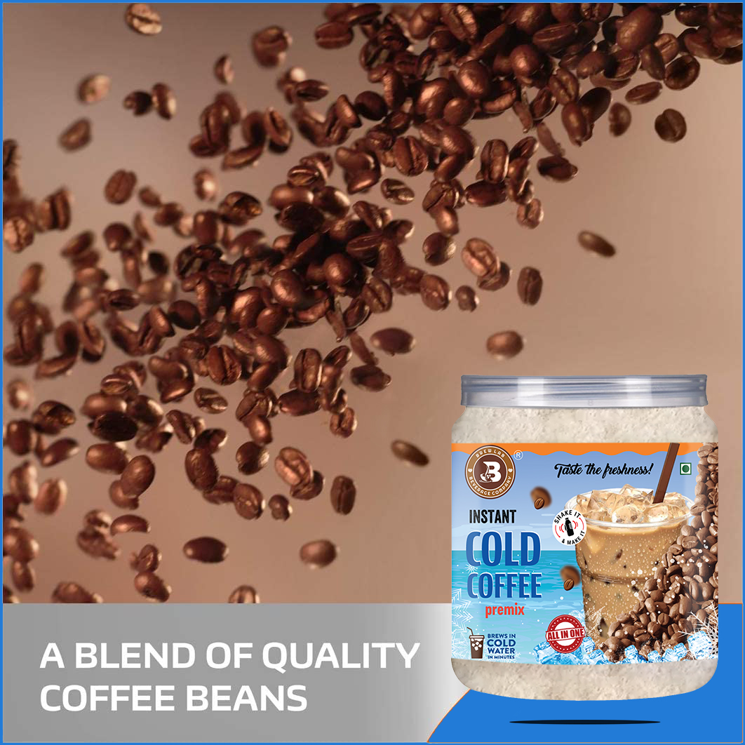 Brew Lab Instant Cold Coffee Premix | Natural Instant Cold Coffee Premix Instant Coffee (100 g, Pure Flavoured)