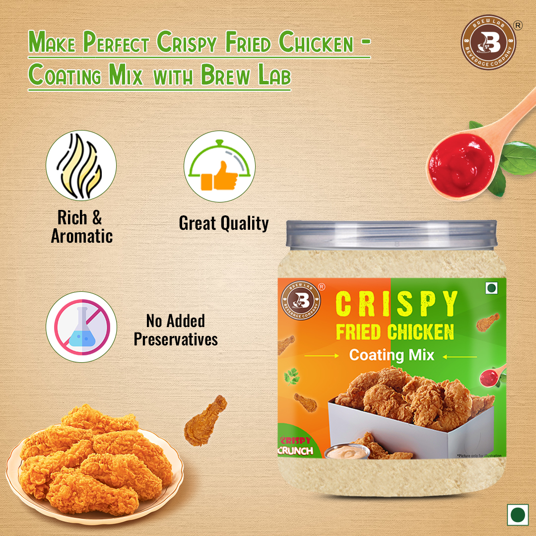 Brew Lab Crispy Fried Chicken Coating Mix | Perfect For Fried Prawns, Fish Fingers & More | (100 g)