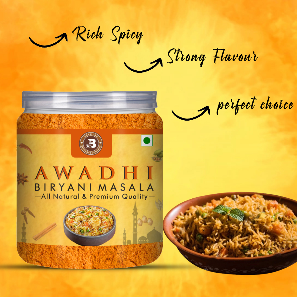 Brew Lab Awadhi Biryani Masala | Spice Mix | Aromatic, Spicy, Flavorful-100gm