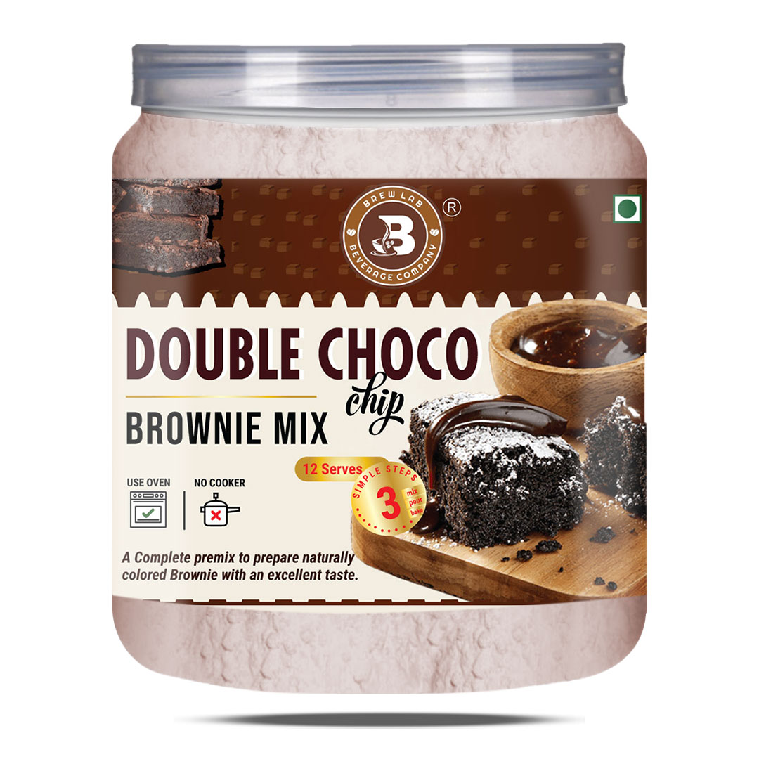 Brew Lab Brownie Mix | double Choco Chip Brownie Mix | (75gm)