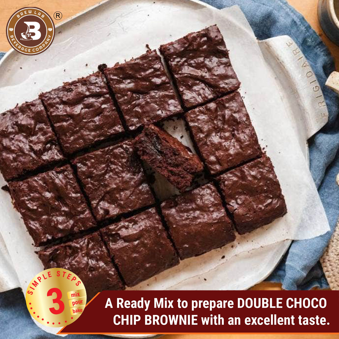 Brew Lab Brownie Mix | double Choco Chip Brownie Mix | (75gm)