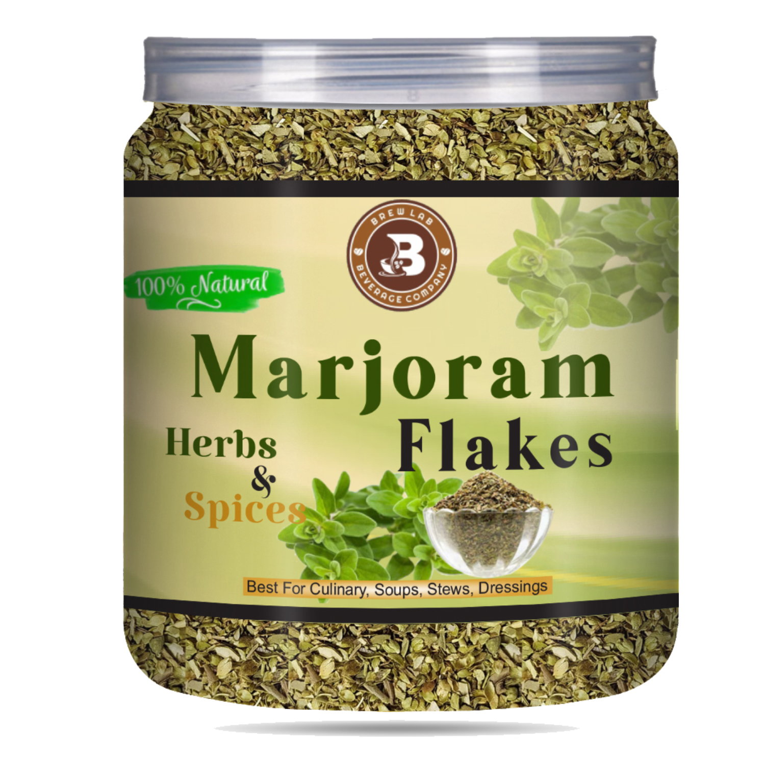 Brew Lab Marjoram Herbs | Oregano | For Pizza, Pasta & Chai (50 g)