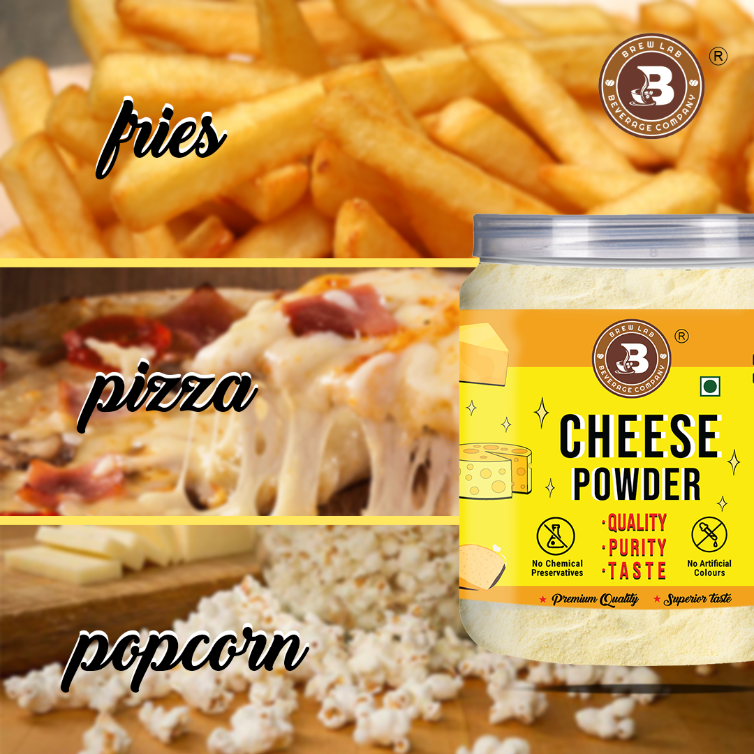 Brew Lab Cheese Powder for Pizza, PopCorn, Pasta, Fries Seasoning |No Gluten, No Additive (100 g)