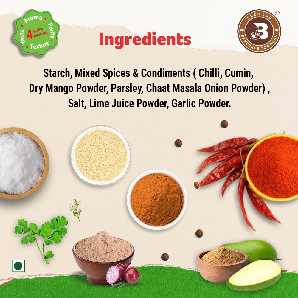 Brew Lab Garden Mint Seasoning | Use for Grilling, Cooking - Dry Marinade, Salad (100 g)