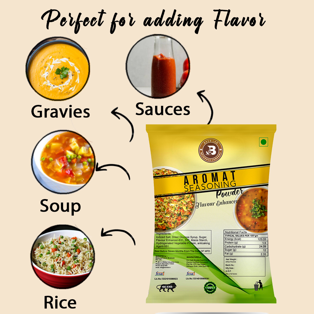 Brew Lab Aromat Seasoning Powder for Cooking | All Purpose Seasoning | Enhance Taste | Aroma | Flavor | Aromatic Mix