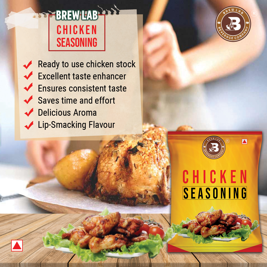 Brew Lab Chicken Seasoning Powder Made With Real Chicken , Spices And Condiments - 100 Gram