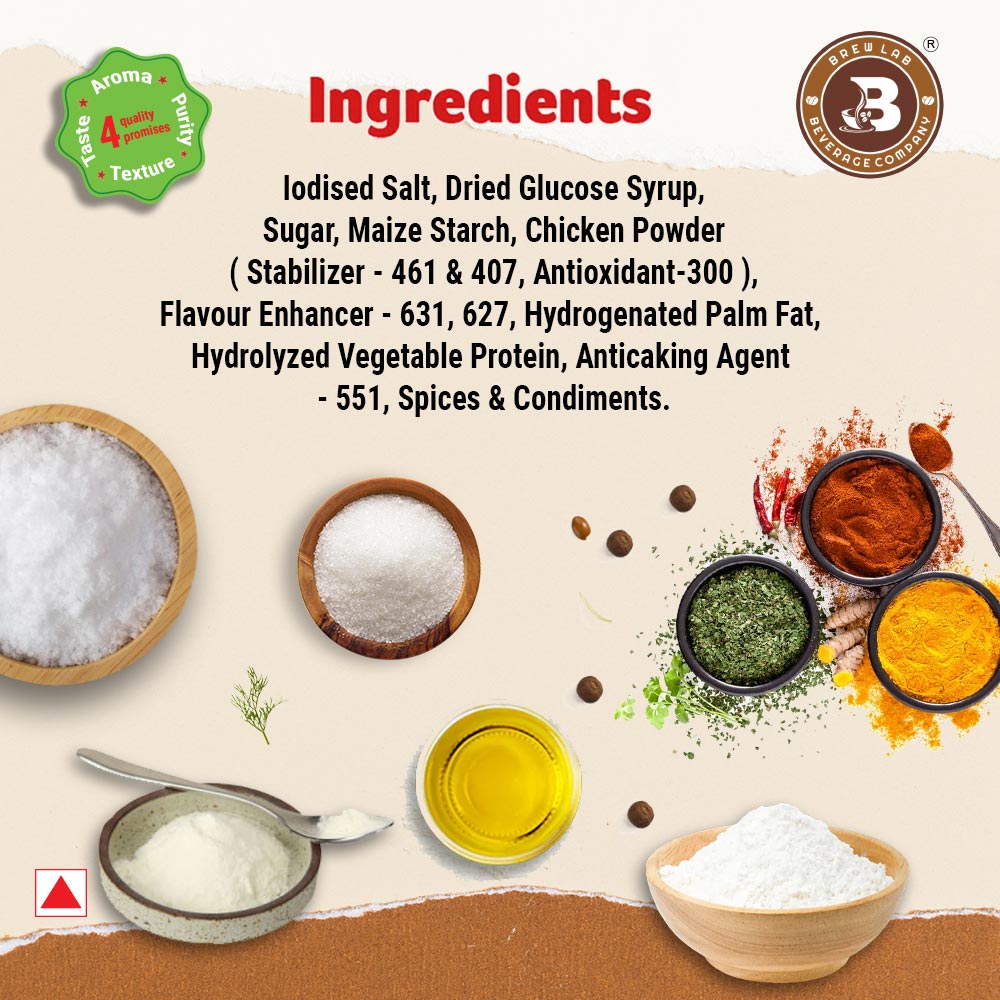 Brew Lab Chicken Seasoning Powder Made With Real Chicken , Spices And Condiments - 100 Gram