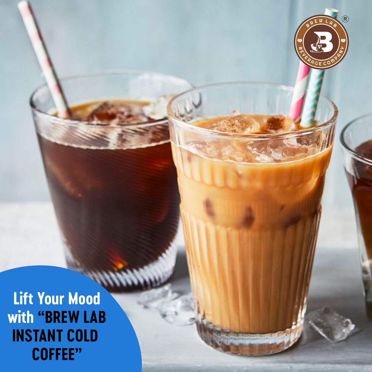 Brew Lab Instant Cold Coffee Premix | Natural Instant Cold Coffee Premix Instant Coffee (100 g, Pure Flavoured)