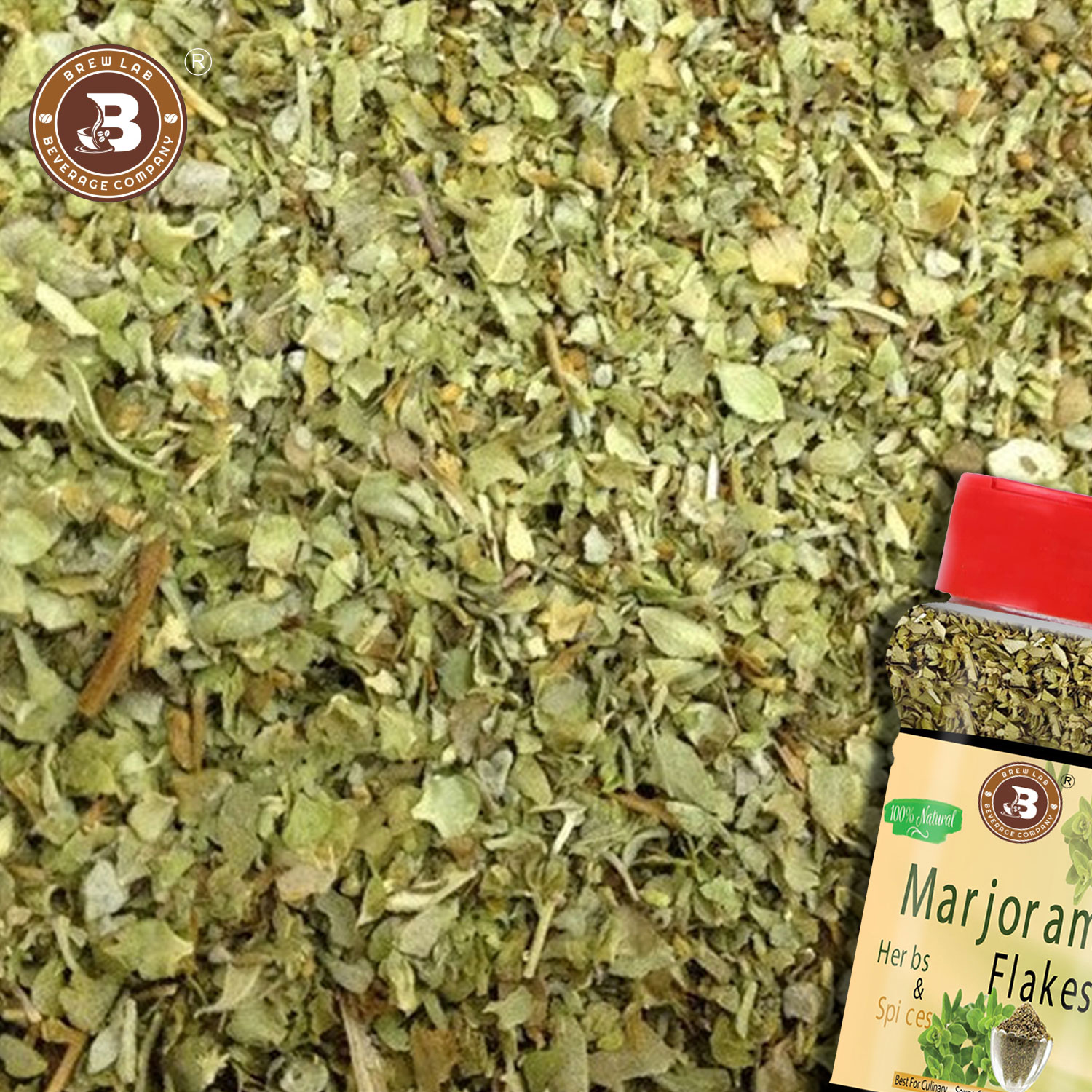 Brew Lab Marjoram Herbs | Oregano | For Pizza, Pasta & Chai (50 g)