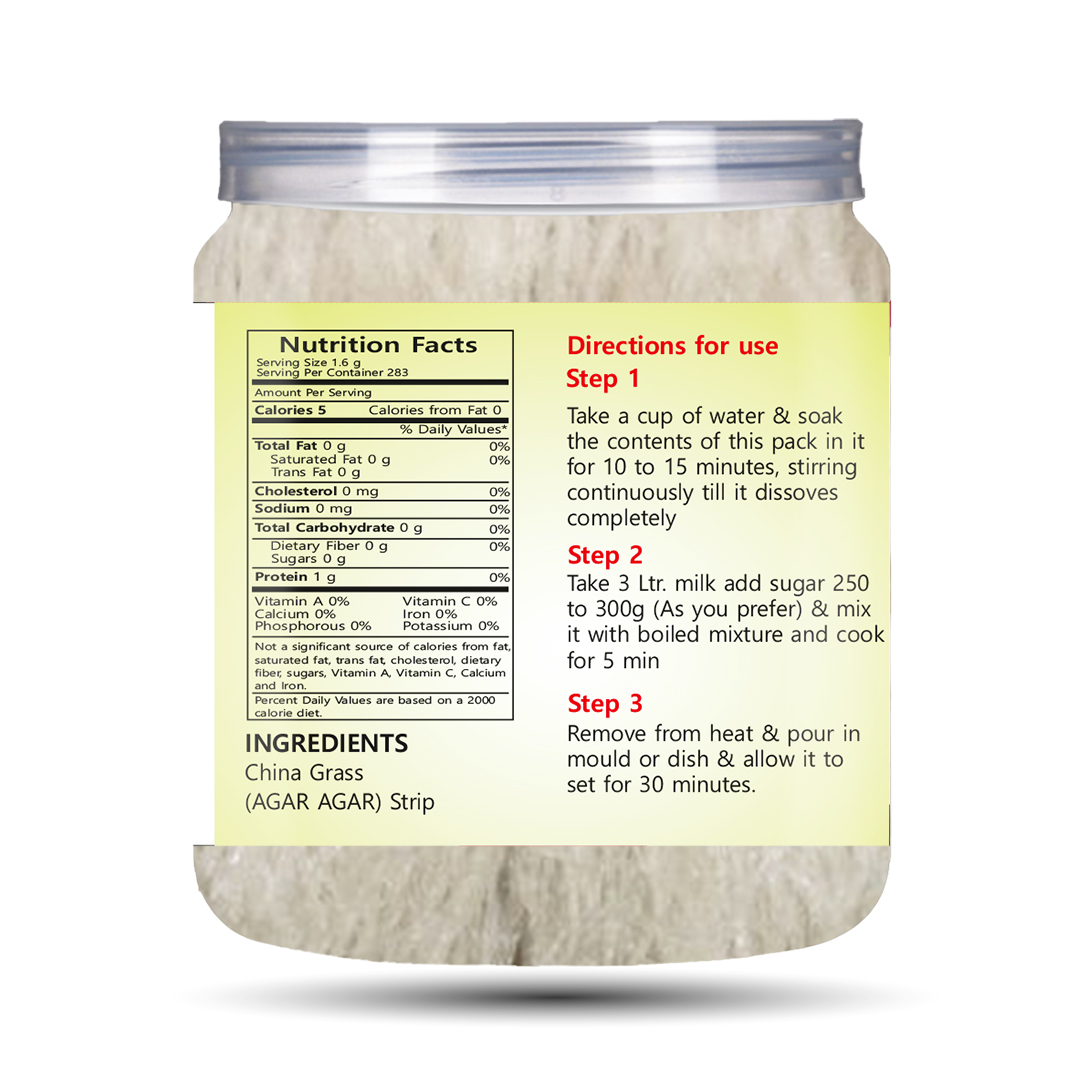 Brew Lab China Grass Strips | Plant Based Quick & Easy To Prepare | 30 gm Agar Agar Strips