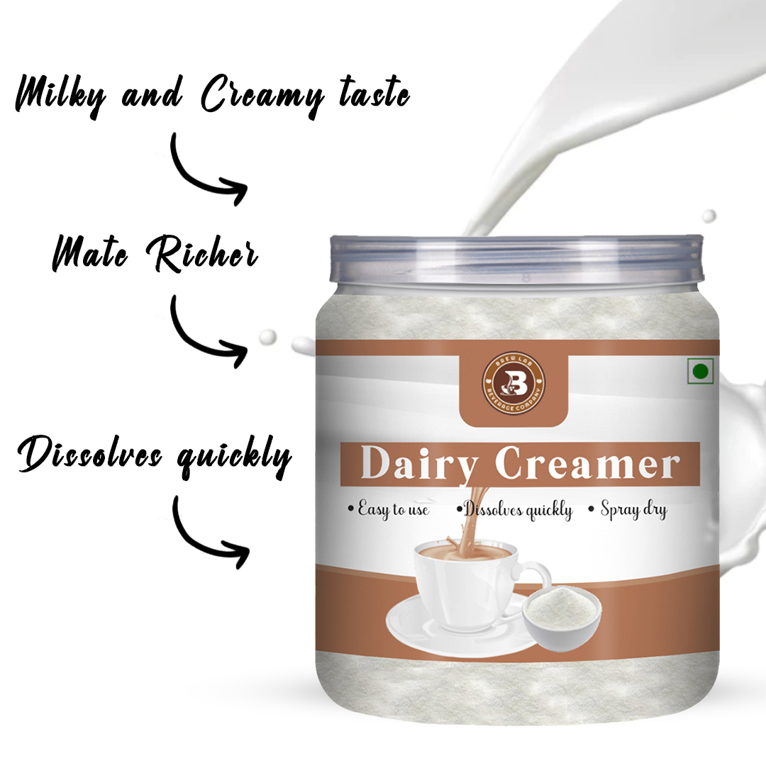 Brew Lab Premium Dairy Creamer | Perfect for Tea & Coffee, Milk dessert & sweet Milk Substitutes Powder (250 g)