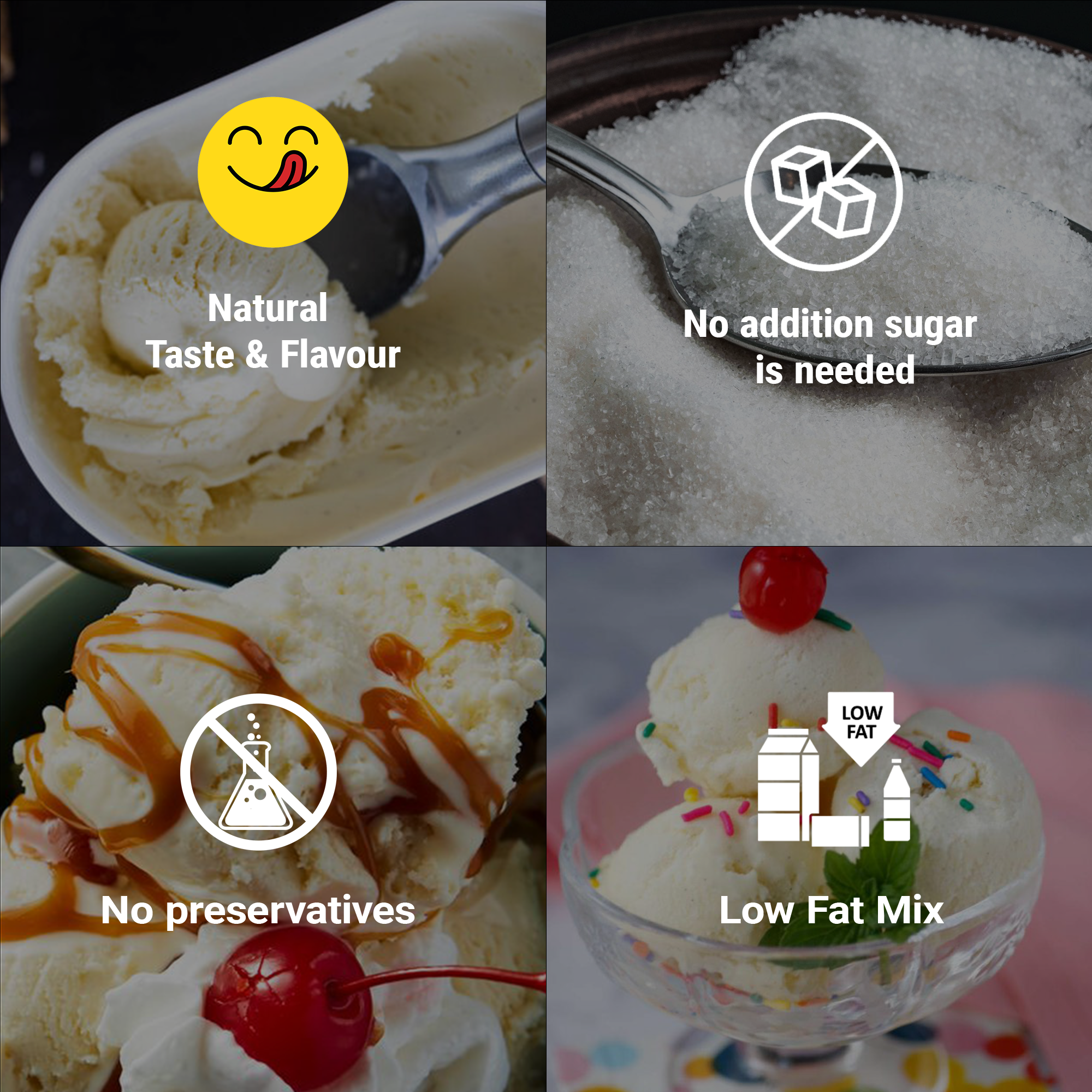 Brew Lab Instant Vanilla Freeze Ice cream Mix Powder | For Tasty & Delicious Ice Cream 100 g