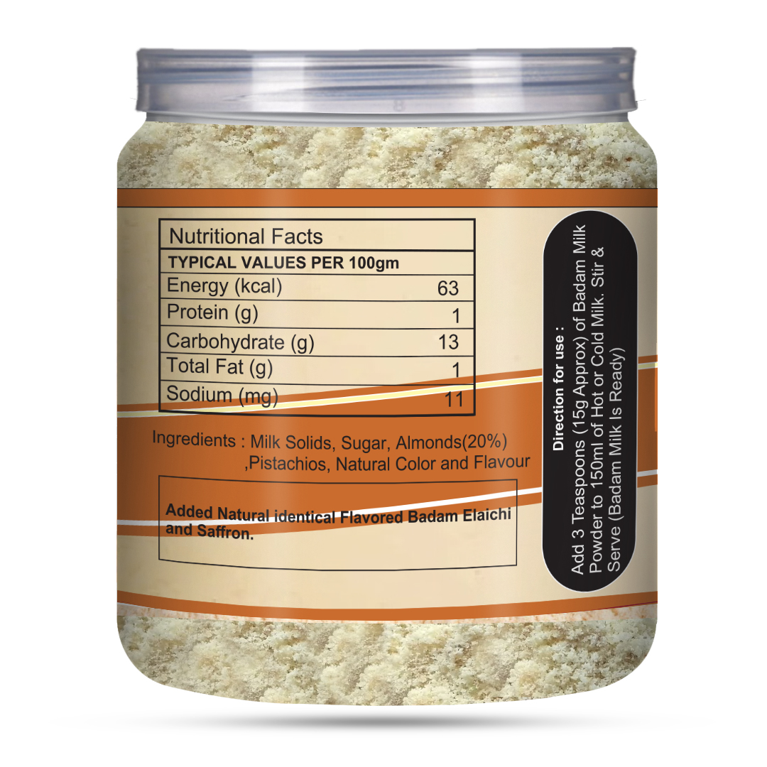Brew Lab 100% Natural Badam Kesari Low Sugar Natural Taste & Flavor-250 g (250 g)
