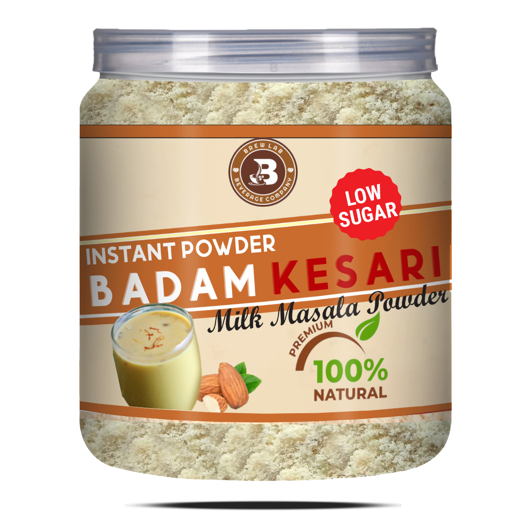 Brew Lab 100% Natural Badam Kesari Low Sugar Natural Taste & Flavor-250 g (250 g)