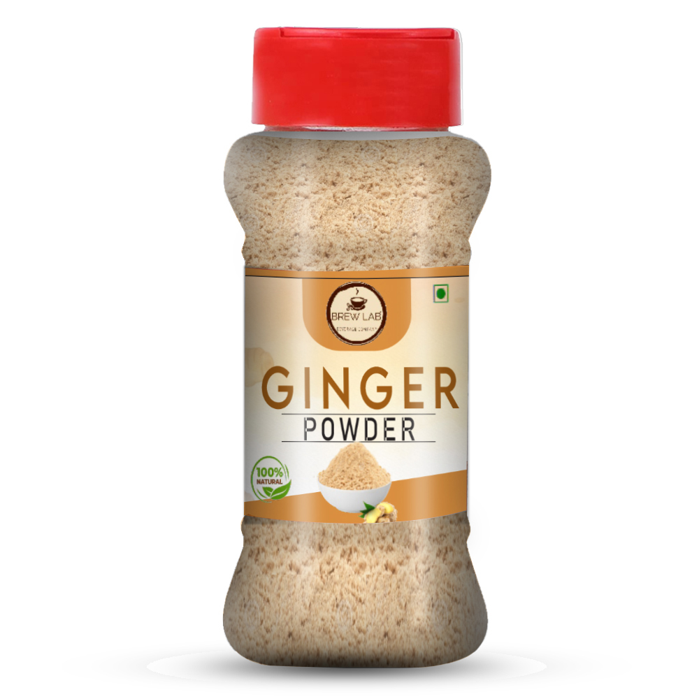 Brew Lab 100% Natural Dry Ginger Powder | Adrak Masala | Sunth Powder | No Preservatives Added | For Cooking, Baking, Tea & Marinades-50 gm