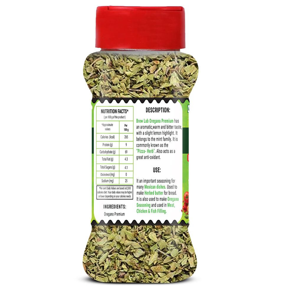 Brew Lab 100% Natural Premium Oregano | No Added Spices Only Herbs | Boost Immune System-50 gm