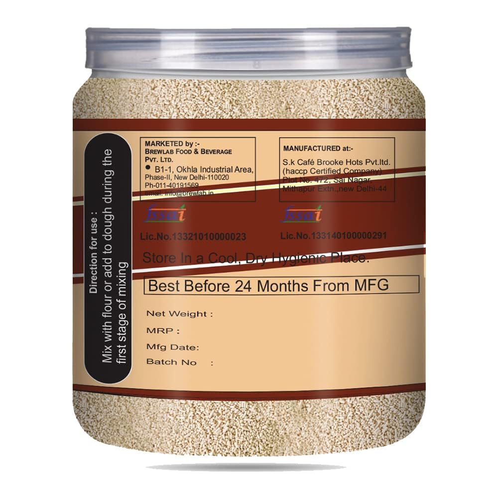 Brew Lab Active Instant Dry Yeast Powder for Baking Bread and Pizza Yeast Powder-100gm