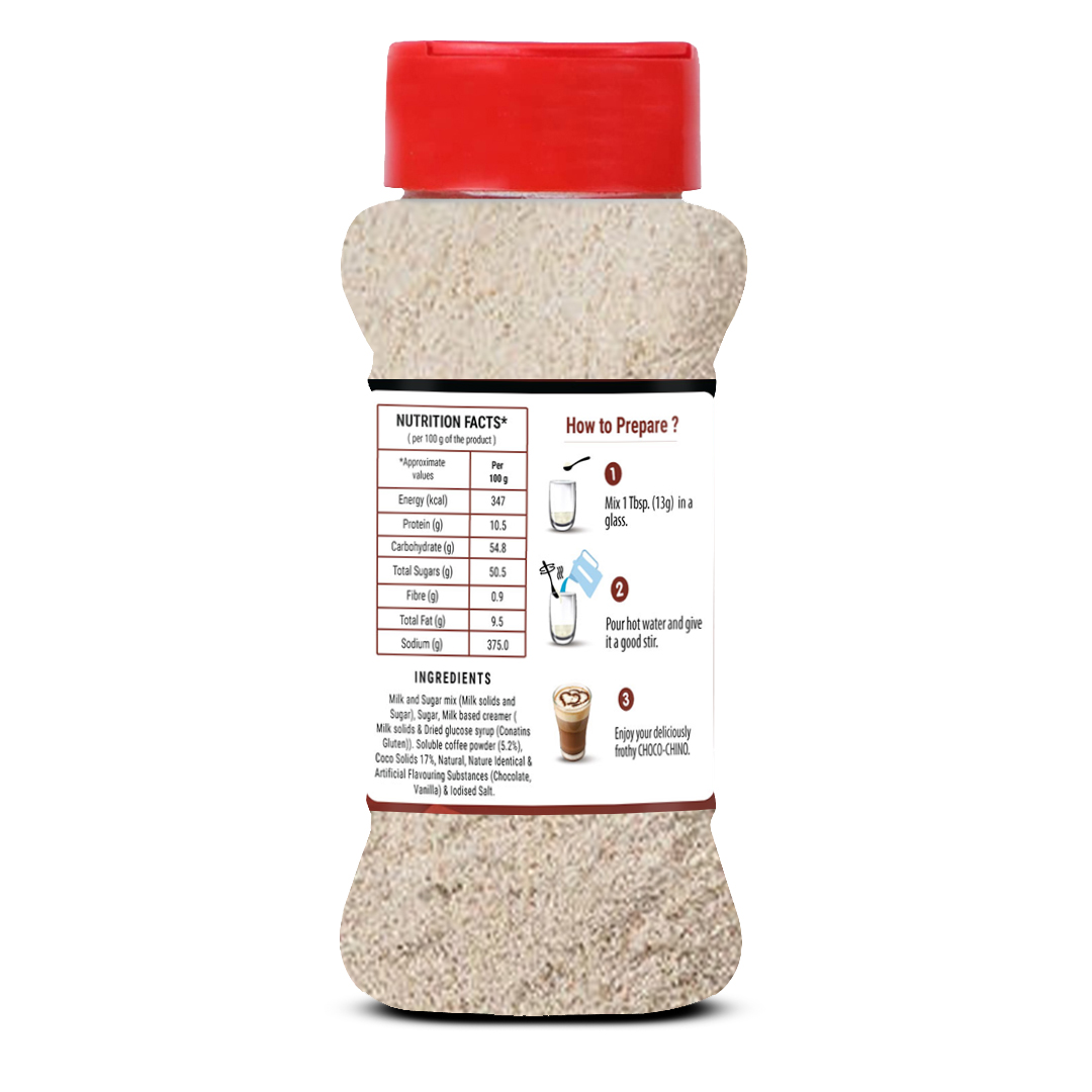 Brew Lab All In One Chocochino Premix | Chocolate Flavored Cappuccino Coffee | Instant Coffee (100 g, Chocolate Flavoured)