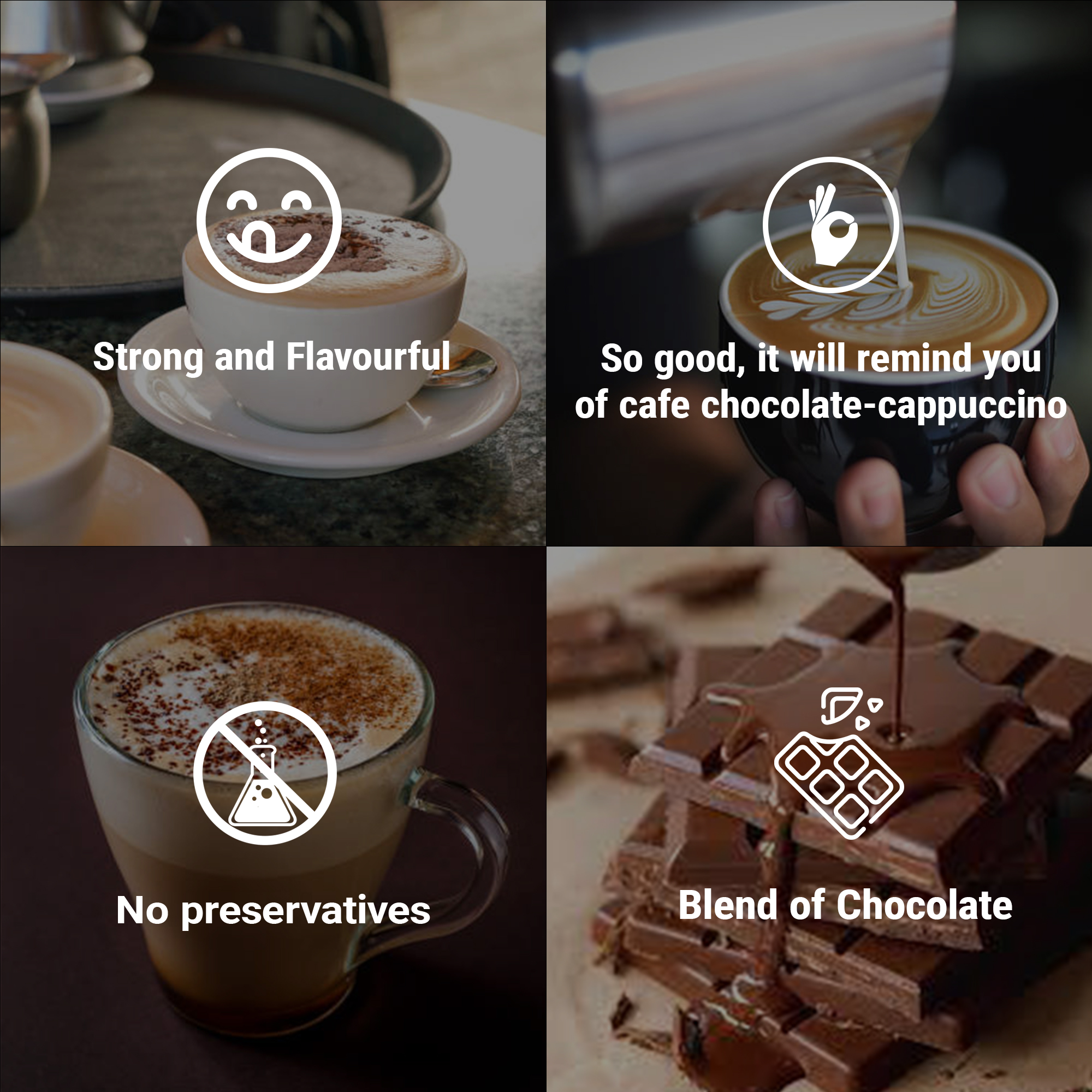 Brew Lab All In One Chocochino Premix | Chocolate Flavored Cappuccino Coffee | Instant Coffee (100 g, Chocolate Flavoured)