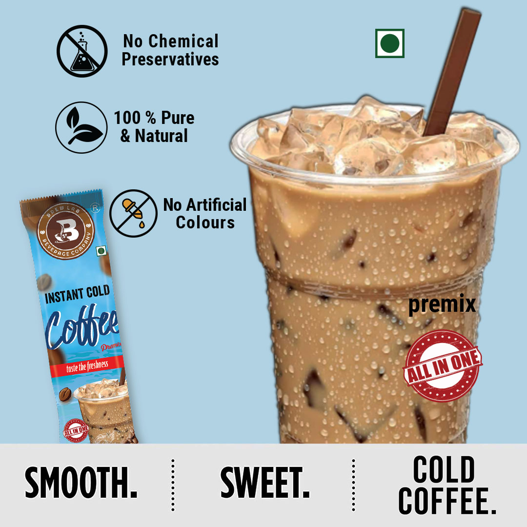 Brew Lab All In One Instant Cold Coffee Premix Sachet Taste The Freshness 40g X 10 Instant Coffee (10 x 40 g)