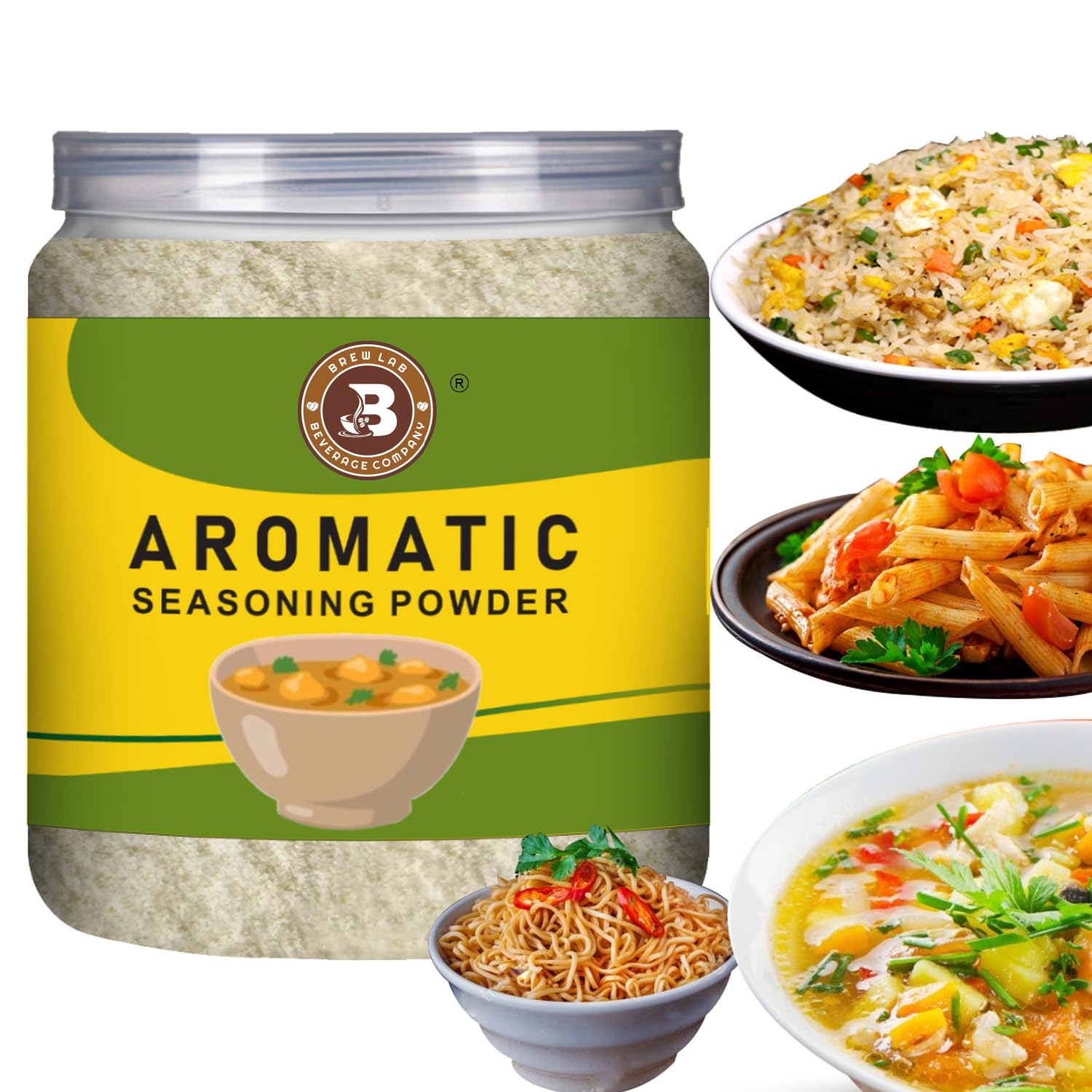 Brew Lab Aromat Seasoning Powder for Cooking | All Purpose Seasoning | Enhance Taste | Aroma | Flavor | Aromatic Mix
