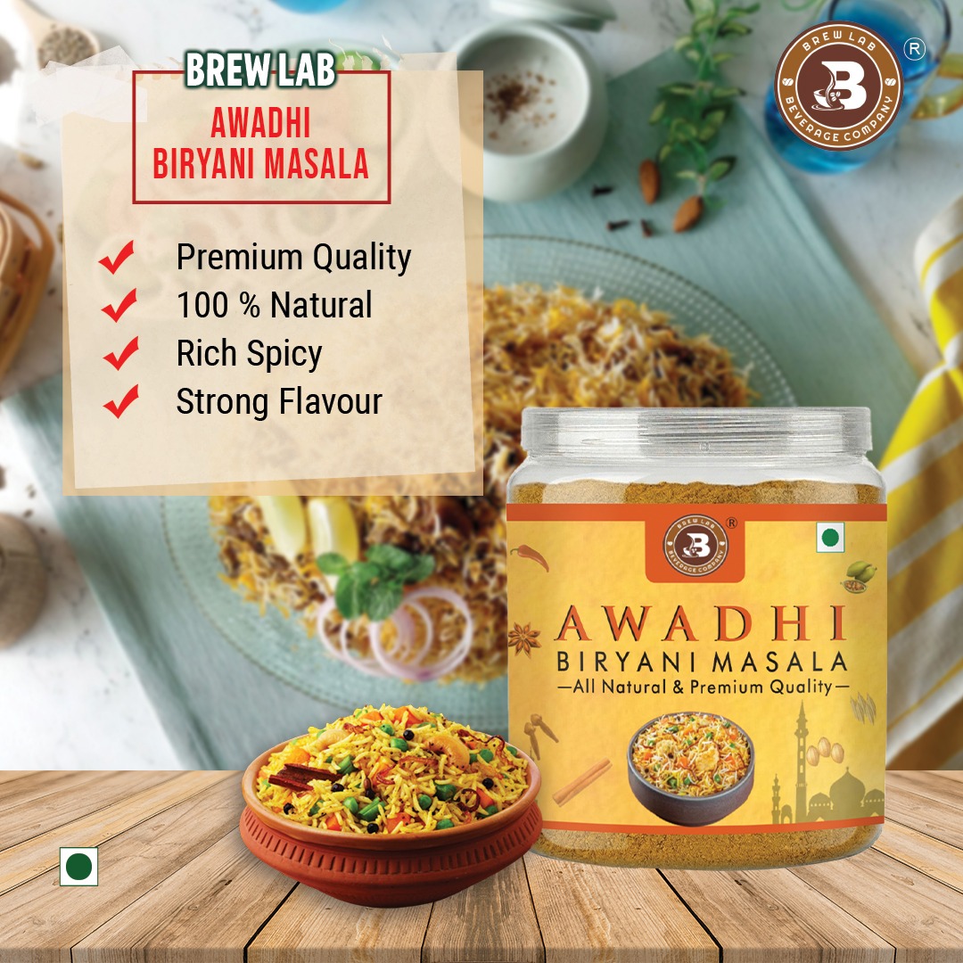 Brew Lab Awadhi Biryani Masala | Spice Mix | Aromatic, Spicy, Flavorful-250gm