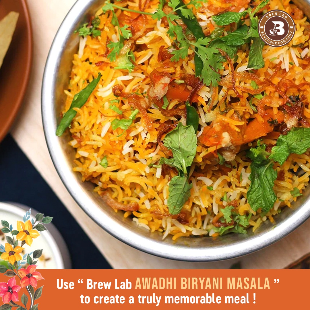 Brew Lab Awadhi Biryani Masala | Spice Mix | Aromatic, Spicy, Flavorful-250gm