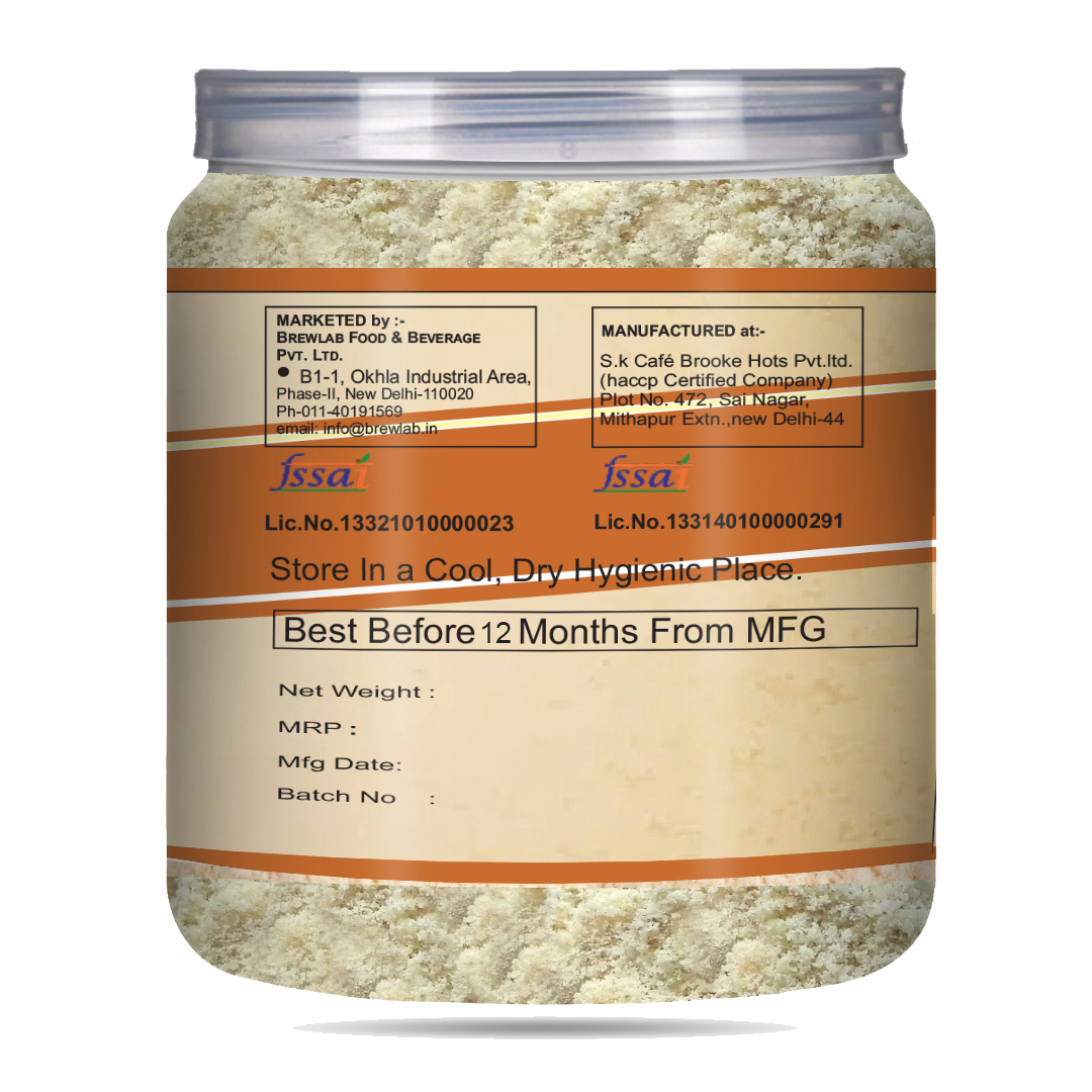 Brew Lab Badam Kesari No Sugar Milk Masala Powder | With Real Almonds & Kesar For Badam Milkshake Flavored Milk Powder (250 g)