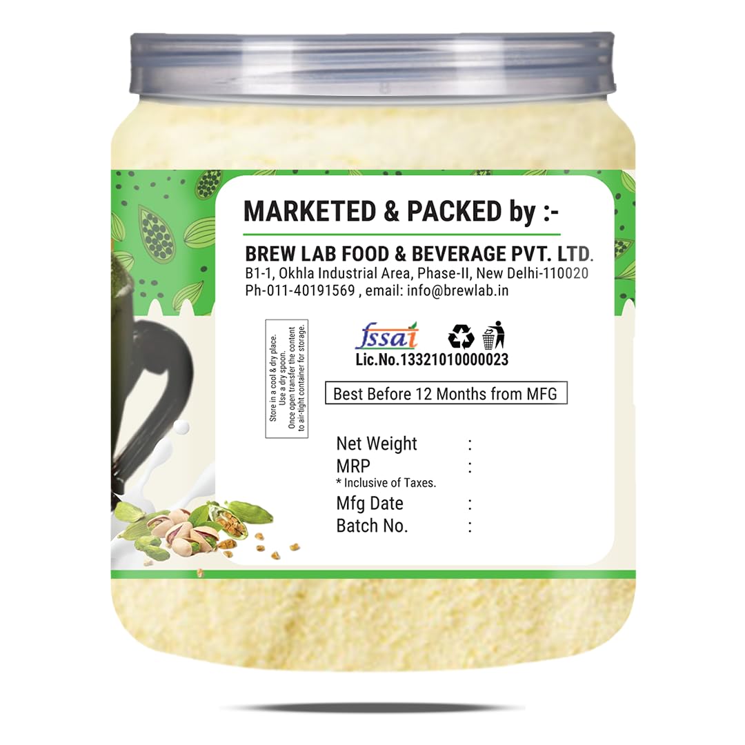 Brew Lab Badam Pista Elaichi Milkshake Powder | Milk Perfect Partner With Rose Essence | 100 g