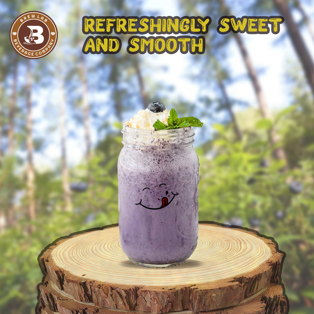 Brew Lab Blueberry Milkshake Mix | Instant Drink Mix Thicker, Milkier and Tastier | 100 g