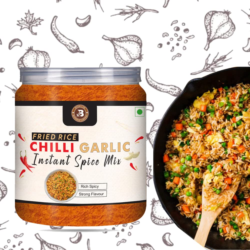 Brew Lab Chilli Garlic Fried Rice Easy to Cook Masala | Secret Recipe to Chinese food-250 gm